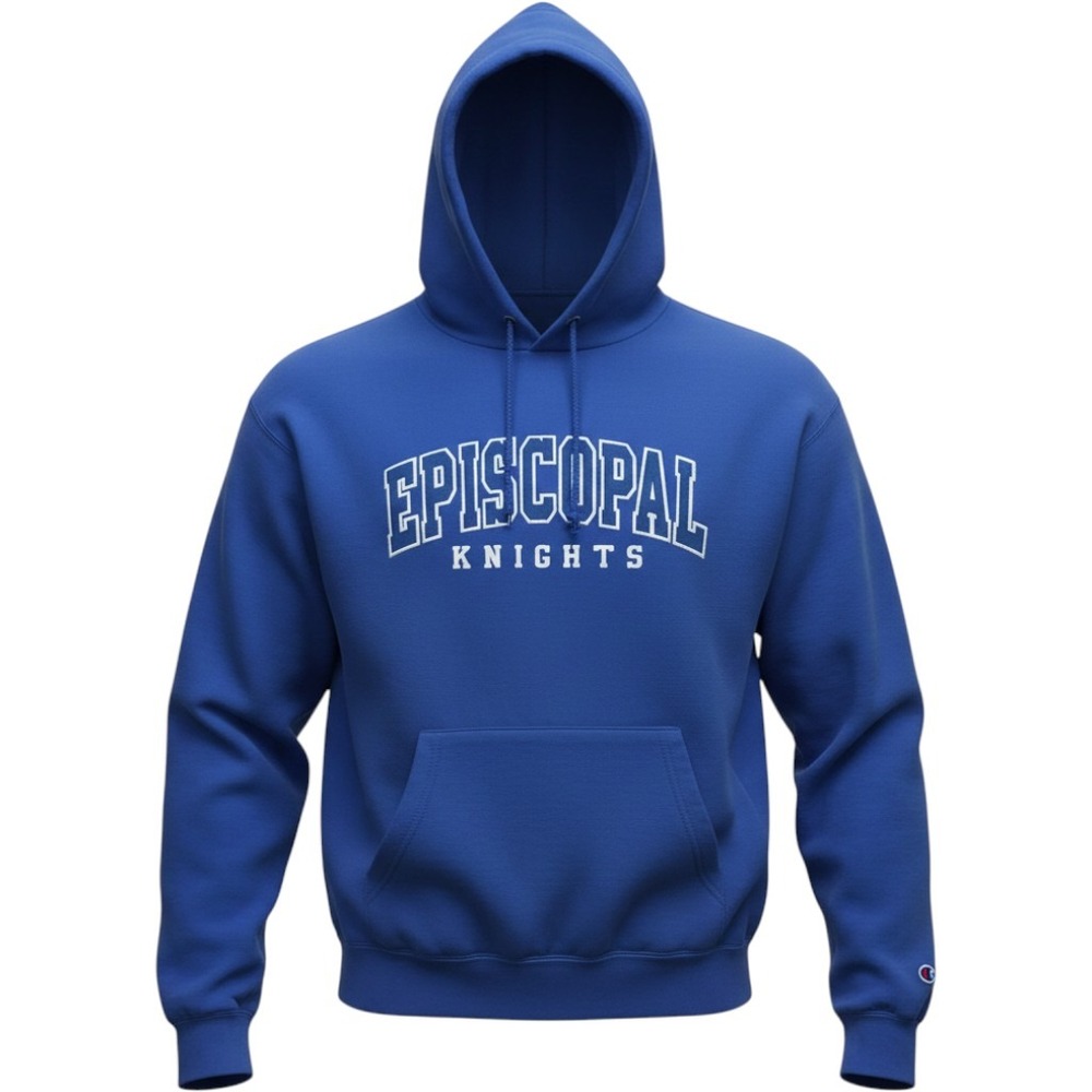 Champion Episcopal Knights Hoodie Royal Blue Pullover Sweatshirt Mens Medium
